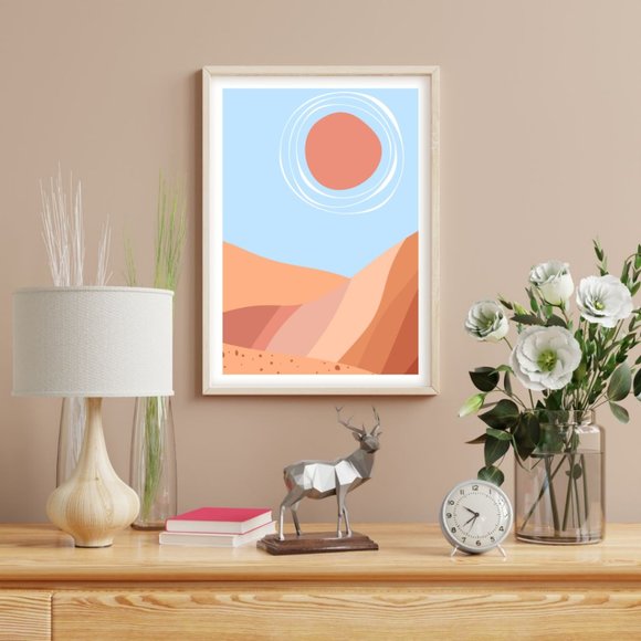 2/$35 Modern Minimalist Boho Lanscape Wall Art Print Home Decor [No Frame] - Picture 2 of 6